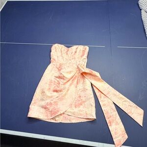 Storia Strapless Dress in Soft Peach